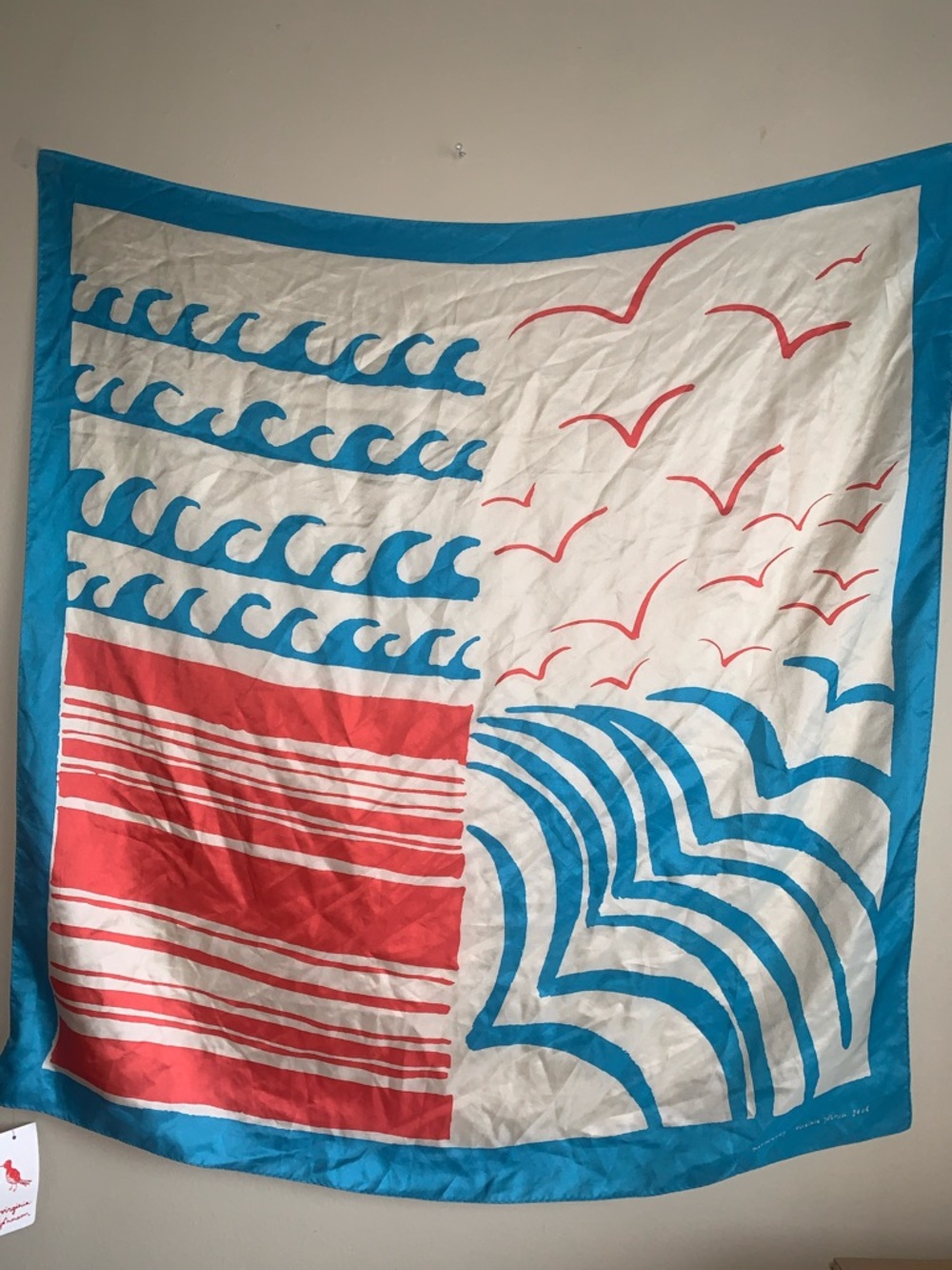 NWT Virginia Johnson 2006 Normandy silk scarf